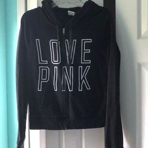 Pink zip-up hoodie